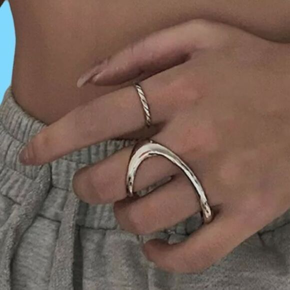 Last one!! The Nike Ring two finger ring in 925 - Picture 6 of 11